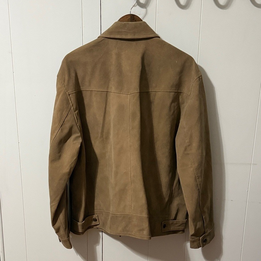 New! Free People Faux Suede Boxy Trucker Jacket Chore Coat - Picture 6 of 10